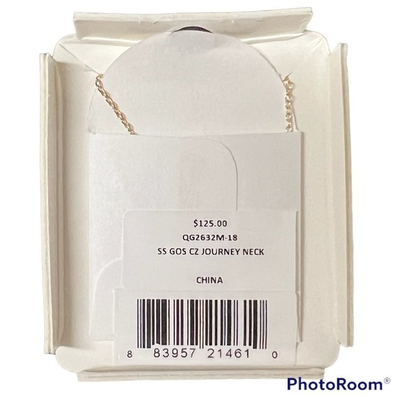 Sterling Silver 925 Plated CZ Diamond Heart Necklace - Picture 4 of 6